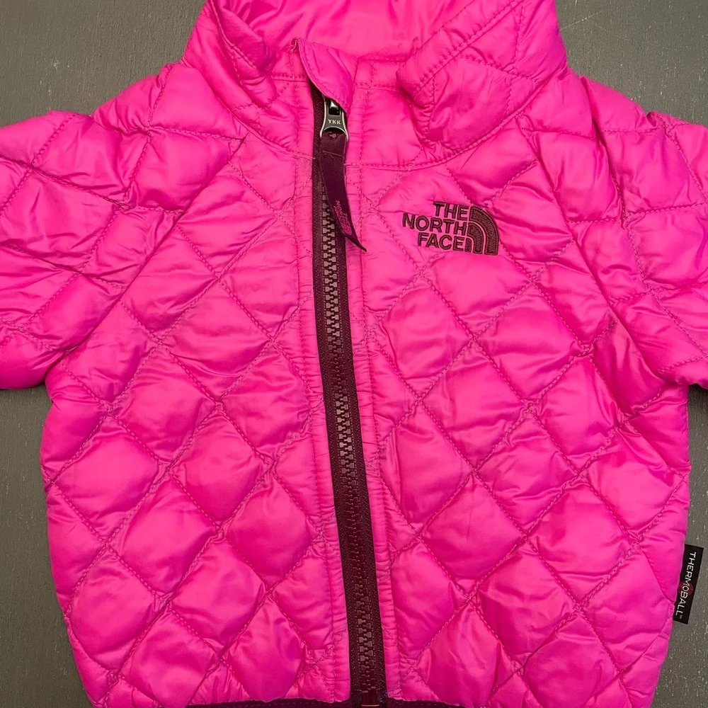 The North Face Kids Hot Pink Quilted Puffer Jacket